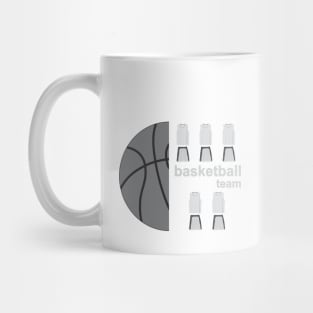 Basketball ball and uniforms Mug